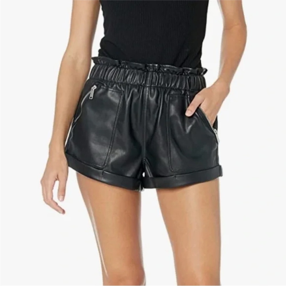 Blank nyc faux leather shorts